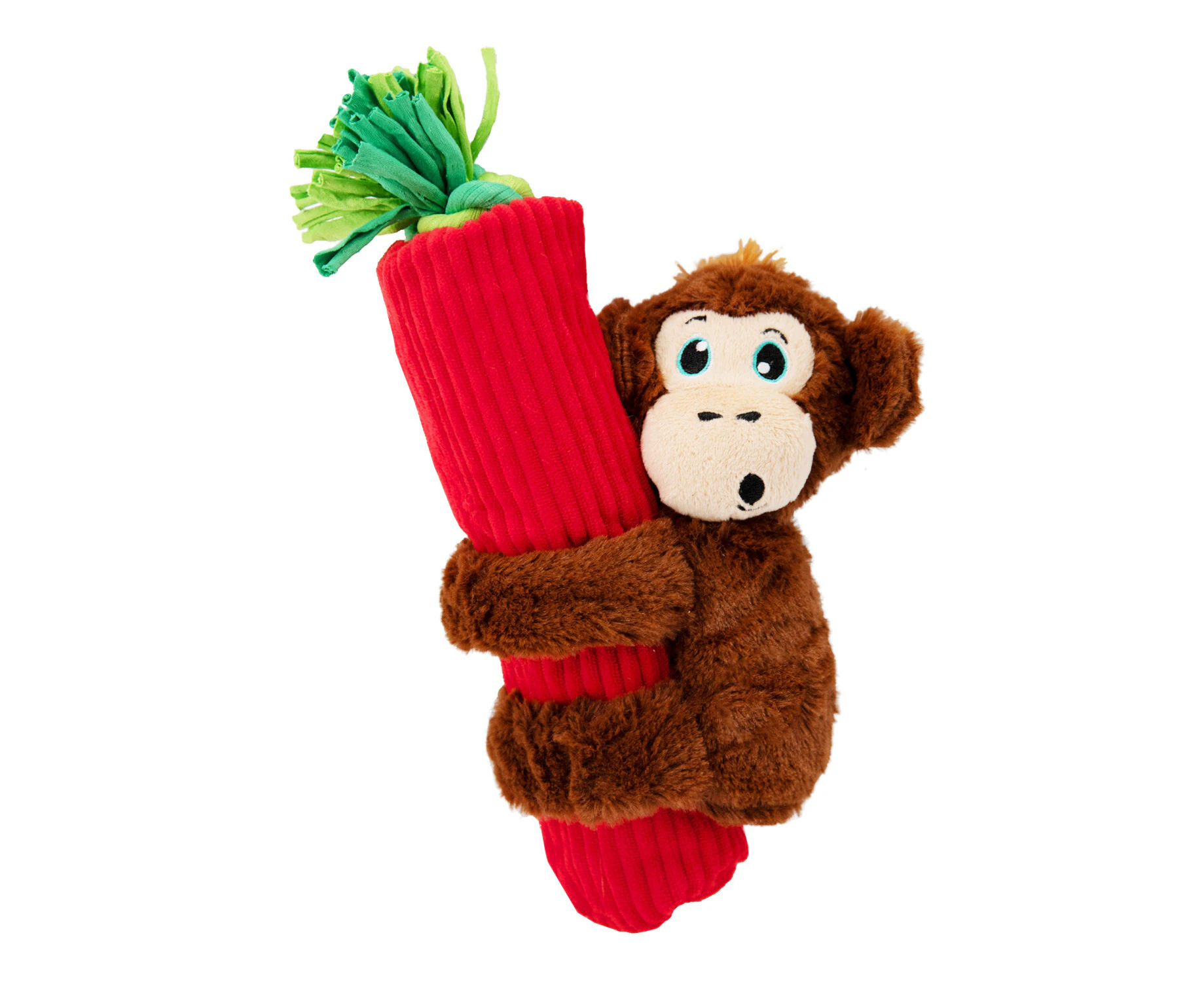 Outward Hound 3-in-1 Tug & Toss Dog Toy - Cuddly Climbers Monkey