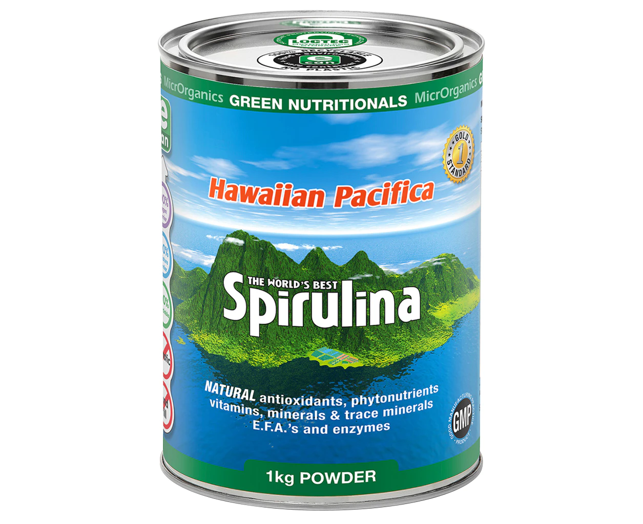 Green Nutritionals Hawaiian Pacifica Spirulina 1kg powder - Vegan Friendly