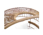 Pacific Outdoor Wicker Egg Chair With Legs - Natural Straw Tone Wicker with Cream Cushions - Egg Chairs