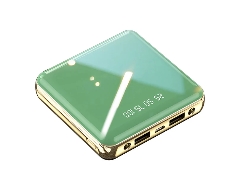 Bluebird 10000/20000mAh Portable Digital Display Mirror External Battery Phone Power Bank-Green