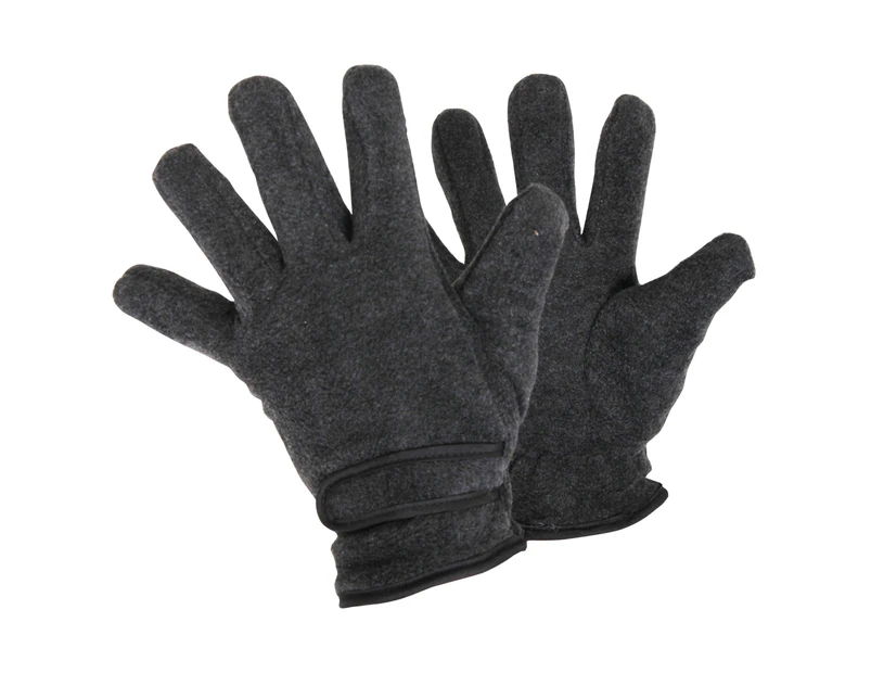 FLOSO Ladies/Womens Thinsulate Fleece Thermal Gloves (3M 40g) (Charcoal) - GL136
