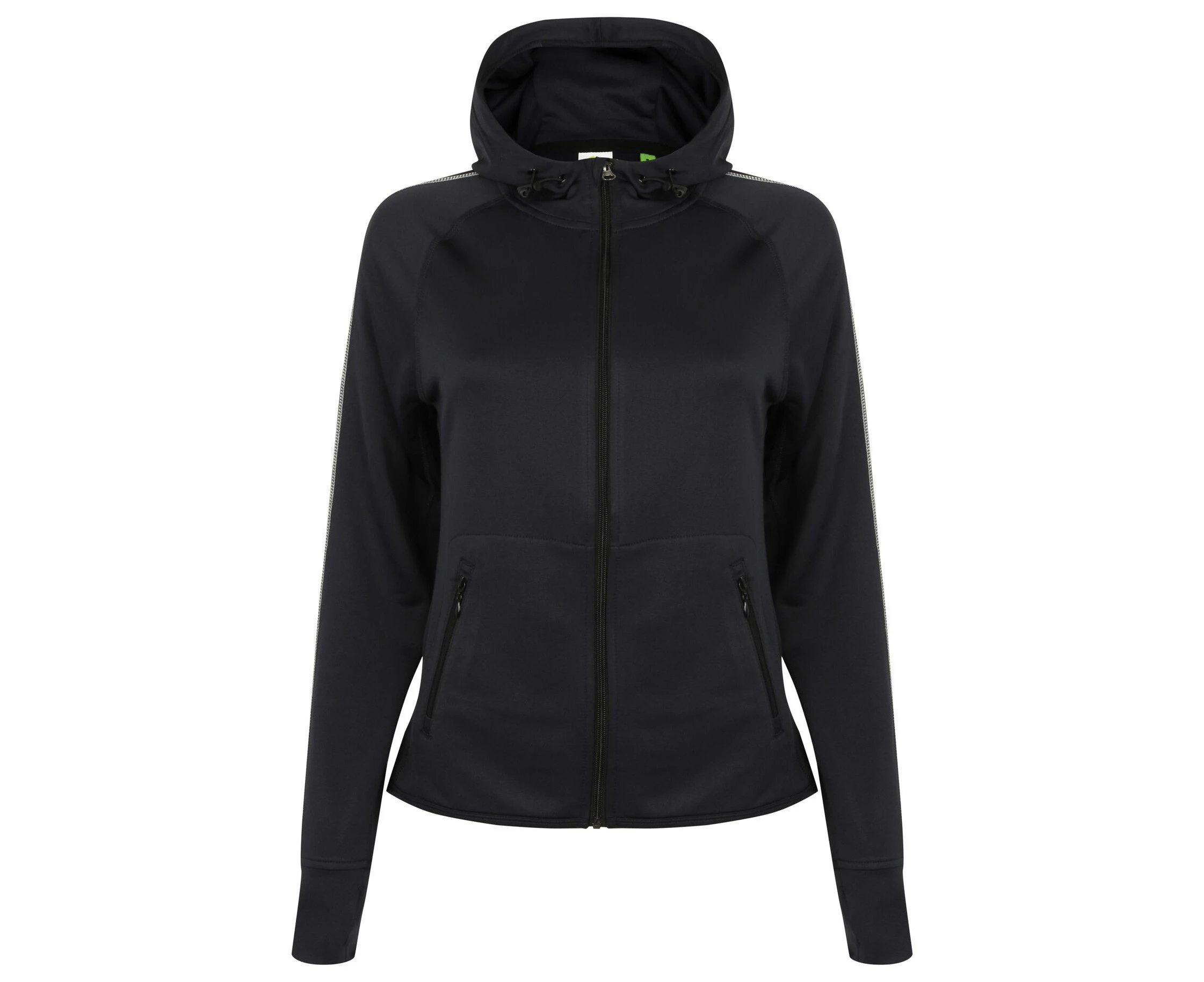 Tombo Teamsport Womens Lightweight Running Hoodie With Reflective Tape (Navy) - RW4790