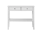 Oikiture Console Table Hall Side Entry 2 Drawers Hallway Display Shelf Desk