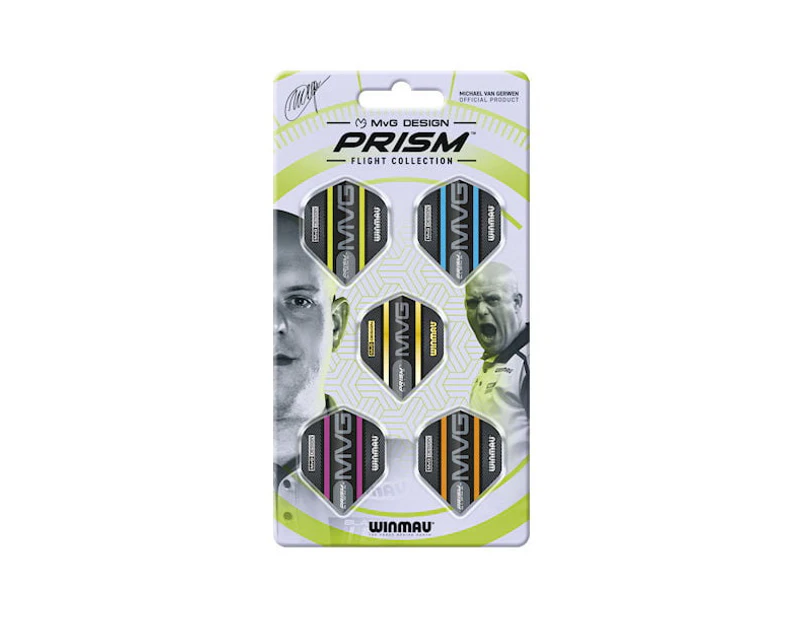 Winmau MVG Prism Flight Collection 100 Micron (Pack of 5 sets of 3 fights)
