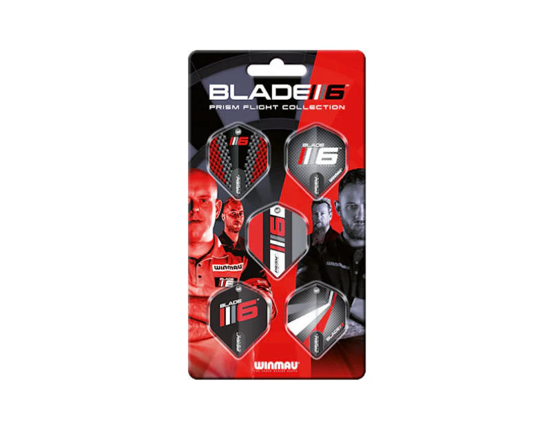 Winmau Blade 6 Prism Flight Collection 100 Micron (Pack of 5 sets of 3 fights)