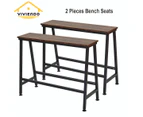 Viviendo 2 Piece Bench Seating Industrial Style - 2 x BENCH SEAT