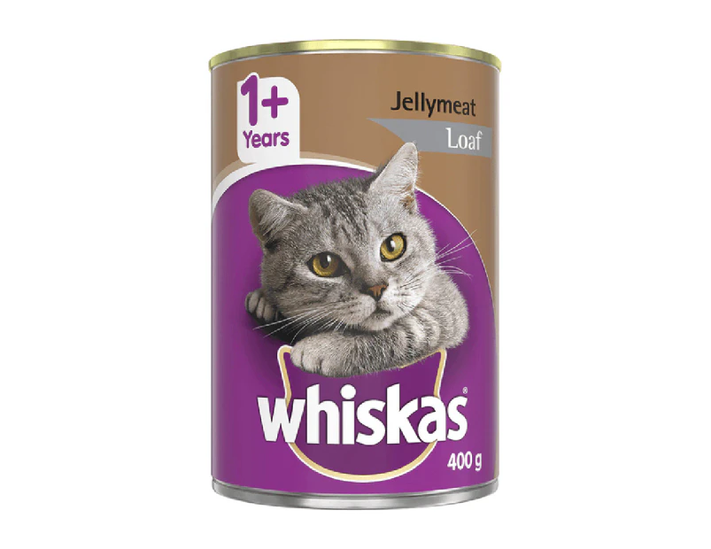 Whiskas Adult 1+ Years Wet Cat Food w/ Jellymeat Loaf 400g x24