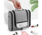 Hanging Toiletry Bag Travel Makeup Bag with Hanging Hook Waterproof Cosmetic Bag-Gray