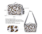 (Leopard print) 2 Ways Baby Diaper Bag Stroller Bag - Diaper Caddy Tote Baby Stroller Bag for Diapers Wipes Toys,Nappy Bag