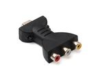 2Pcs HDMI Gold-plated to AV Audio Adapter HDMI to VGA Splitter for HDTV DVD Projector RCA (red white yellow)