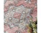 Extra Large Floor Rug Pink Grey Soft Boho Lounges Carpet Rugs 240x340cm