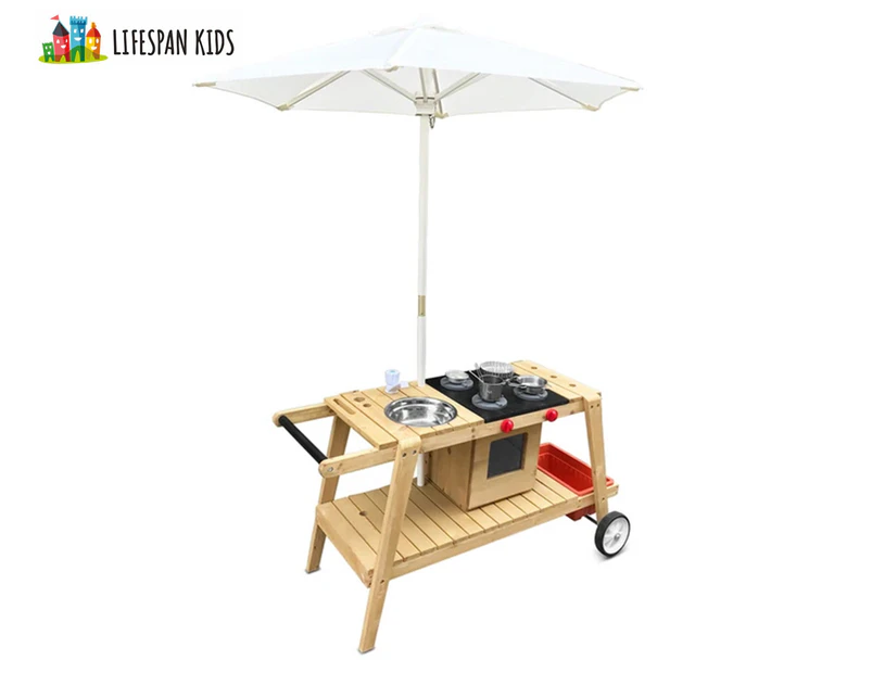 Lifespan Kids Alfresco Mobile Play Kitchen - Natural/White/Multi