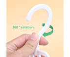 Fufu 10Pcs Baby Clothes Hangers Conjoined Body Multifunctional Space-Saving Thickened Anti-slip Holding Clothes White Small Children Clothes Drying-White
