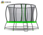 Lifespan Kids 3.6m HyperJump4 Spring Trampoline - Black/Green