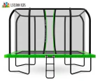 Lifespan Kids 3.7x2.5m HyperJump Rectangle Spring Trampoline - Black/Green