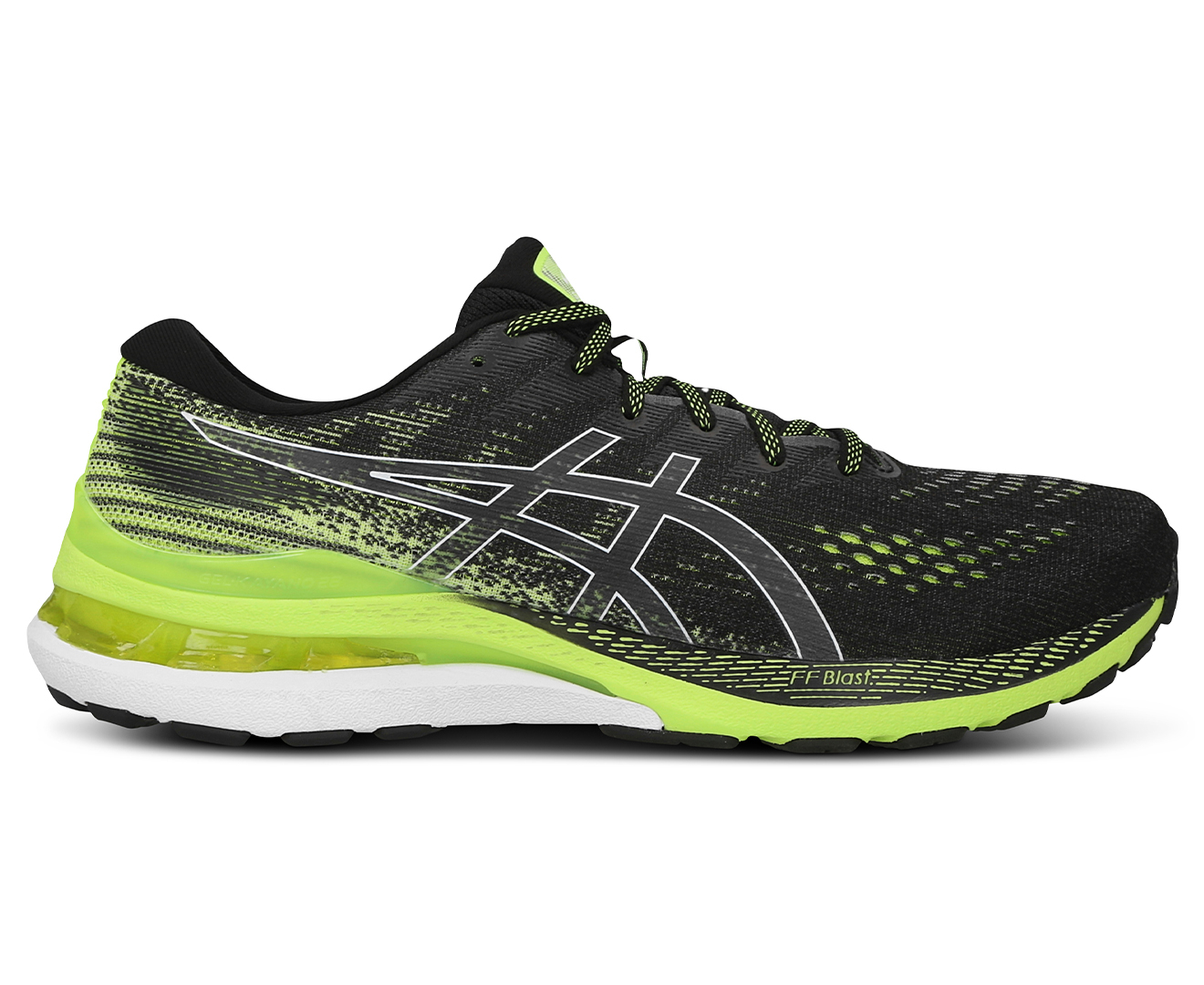 ASICS Men's Gel-Kayano 28 Running Shoes - Black/Hazard Green | Catch.co.nz