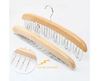 Fufu Clothes Hanger Large Capacity Windproof Wood Women Girls Wardrobe Tank Top Hanger Household Supplies -A