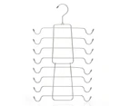 Fufu Clothes Rack Foldable Space-saving Metal Multi-Layer Underwear Hanging Rack for Home-Grey