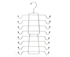 Fufu Clothes Rack Foldable Space-saving Metal Multi-Layer Underwear Hanging Rack for Home-Grey