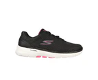 Womens Skechers Go Walk 6 - Iconic Vision Black/Hot Pink Walking Shoes - Black/Hot Pink