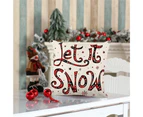 4Pcs Pillow Cover Christmas Design Breathable Linen Bedding Pillowcase Home Decor