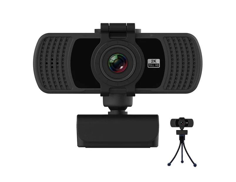 Webcam with Microphone, Webcam 1080P Full HD, USB Webcam with Fixed Focus , Computer, PC, Desktop, for Live Streaming