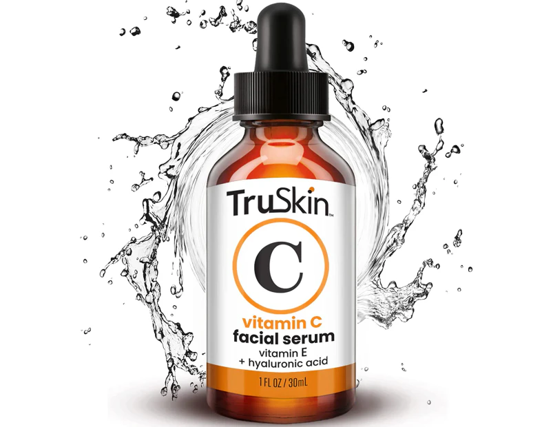 TruSkin Vitamin C Serum for Face, Anti Aging Serum with Hyaluronic Acid, Vitamin E and Jojoba Oil (30ml - Travel Size)