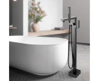 Freestanding Bath Mixer with Handheld Shower head Bathtub faucets WELS Black Square