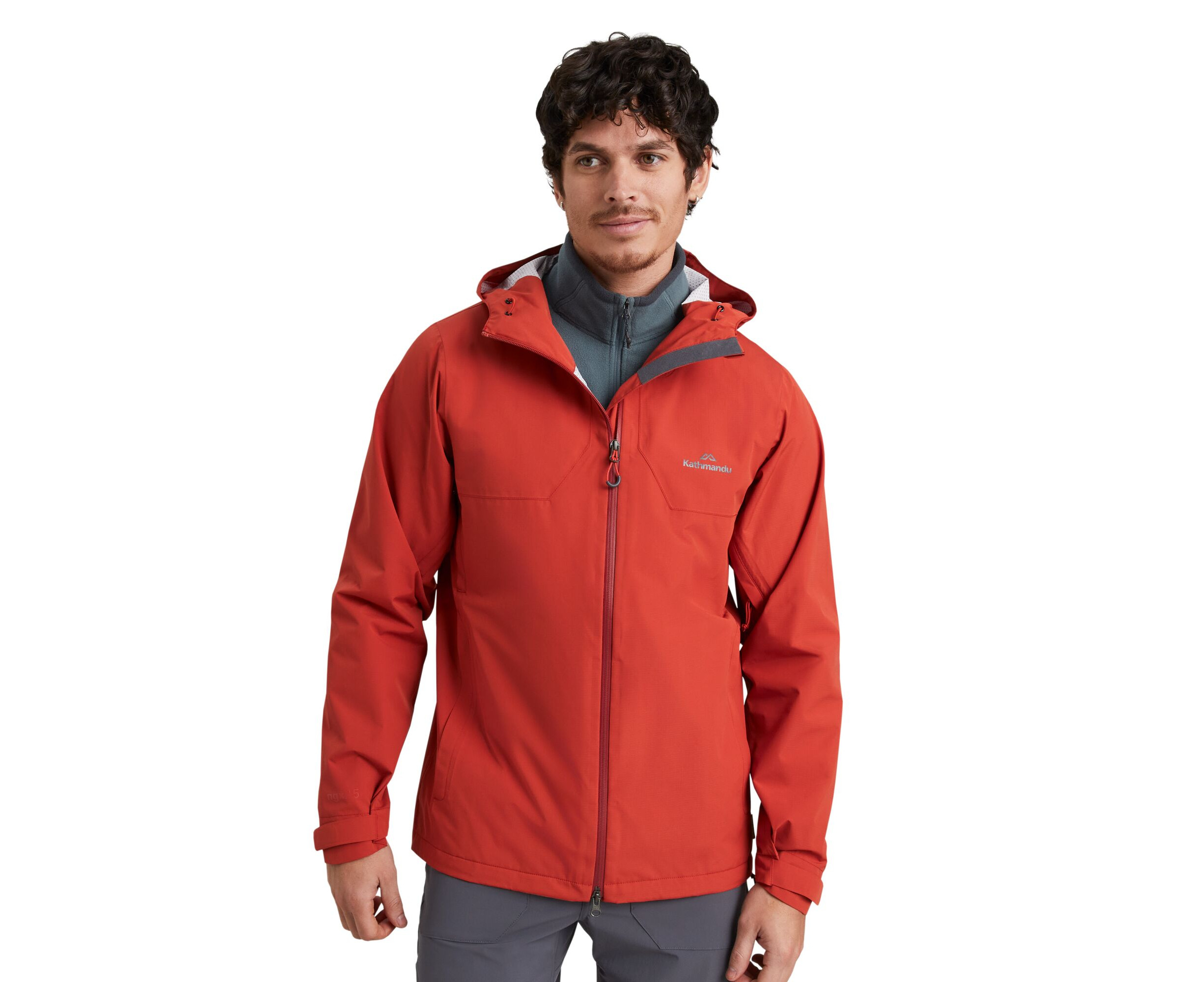 Kathmandu Trailhead Men's Rain Jacket Rain Coat - Red Earth 