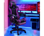 Furb Gaming Chair Racing Recliner Footrest Executive Office Chair Lumbar Support Headrest Purple