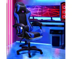 Furb Gaming Chair Racing Recliner Footrest Executive Office Chair Lumbar Support With Headrest Blue