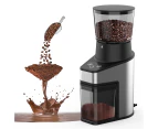 Advwin Burr Coffee Grinder Automatic Grinding Machine 17 Cup Capacity of Drip Coffee Stainless Steel Electric Conical Burr Coffee Grinder