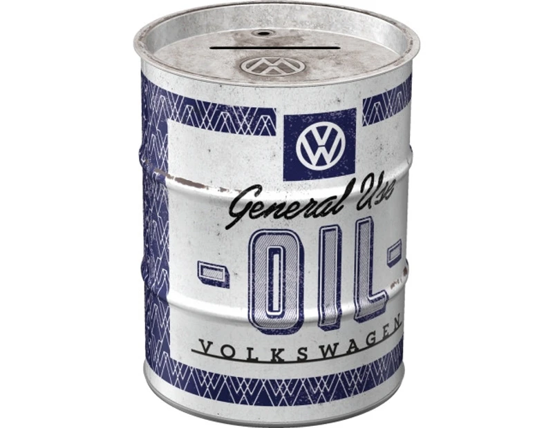 Nostalgic Art 11.5cm/600ml Round Money Box Storage Oil Barrel VW General Use