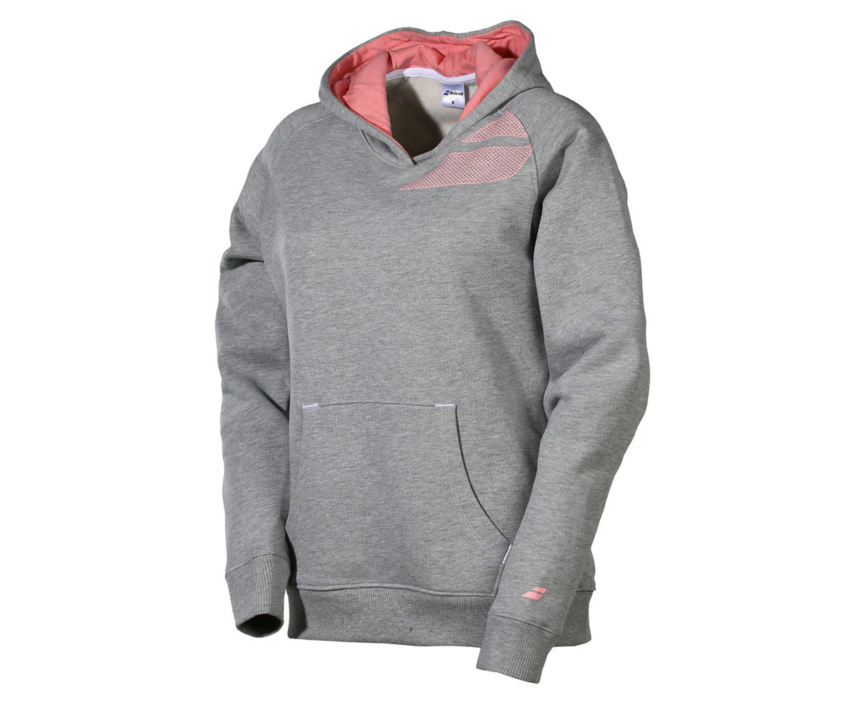 Babolat Girls Core Club Hoody Warm Sport Tennis Junior Kids Children - Grey/Pink