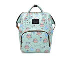 Cute Colourful Multifunctional Backpack Nappy Bag - Light Green
