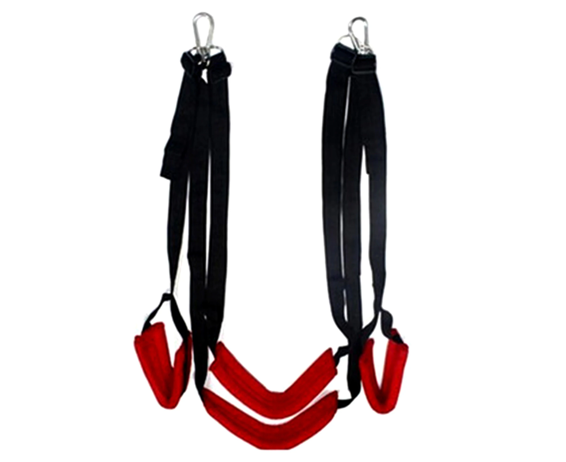 Leiou Bondage Restraint Swing Thigh Locking Wrist Cuffs Belt Harness Couples Sex Toy-Red