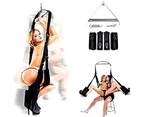 Leiou Bondage Restraint Swing Thigh Locking Wrist Cuffs Belt Harness Couples Sex Toy-Red