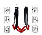 Leiou Bondage Restraint Swing Thigh Locking Wrist Cuffs Belt Harness Couples Sex Toy-Red