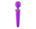 Leiou Super Powerful Rechargeable Clit Vibrator Massager Wand Adult Sex Toy for Women-Purple