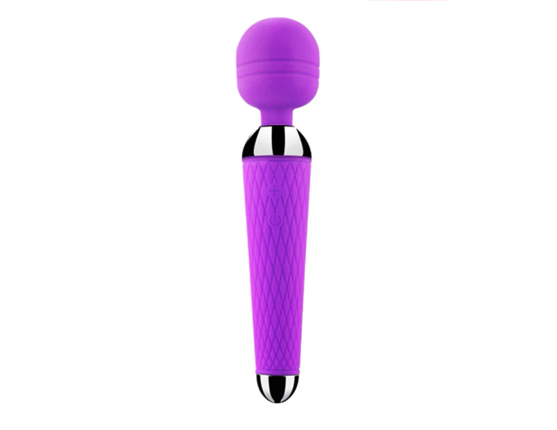 Leiou Super Powerful Rechargeable Clit Vibrator Massager Wand Adult Sex Toy for Women-Purple