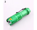 Sunshine High Quality Aluminium Alloy Hard Light Lantern Torch Mini LED FlashlightGreen