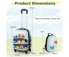 Costway 2PCS Kids Luggage Set 16'' & 13'' Backpack Travel Suitcase Carry On Bag Children Baggage