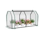 Costway Mini Greenhouse PE Cover Garden Green House w/Roll-Up Zippered Door 121x54x61.5cm