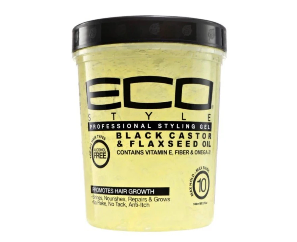 Eco Style Professional Styling Gel Black Castor & Flaxseed Oil 946mL (32oz)