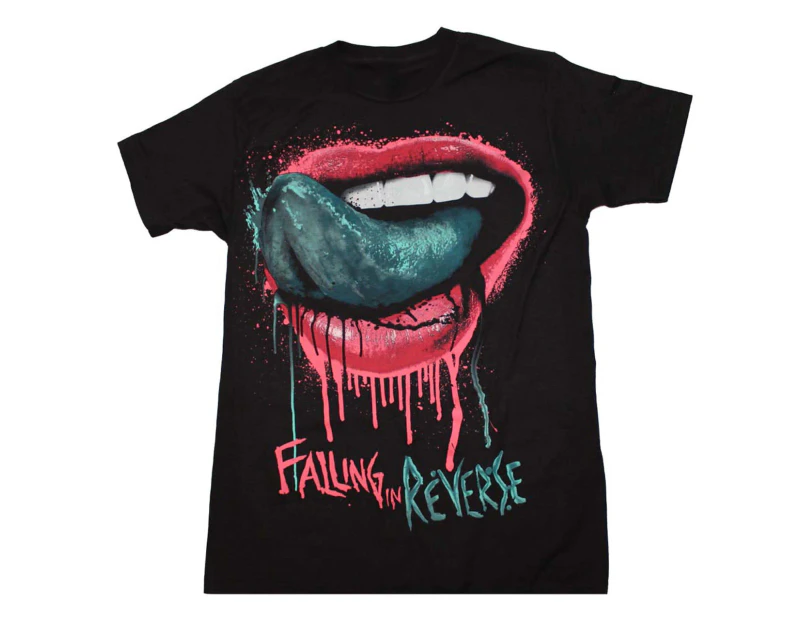 Falling In Reverse T Shirt Falling in Reverse Lips T-Shirt - Black