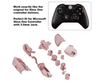 Electroplated pink-Full Buttons Kits for  Xbox One/Elite Controller (3.5mm Port) with handle shell button RBLB Siamese button