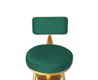 1x Bar Stools Kitchen Stool Chair Swivel Barstools Velvet Padded Seat