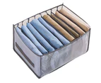 Fufu Storage Organizer Washable Large Capacity Nylon Mesh Folding Household Wardrobe Closet Storage Bag for Daily Use-Grey-9Grid