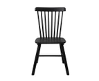 Set of 2 Dining Chairs Side Chair Replica Kitchen Wood Furniture Black