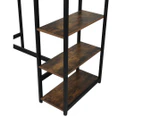 High Bar Table Pub Industrial 3-Tier Storage Shelf Wooden Cafe 110CMX60CM